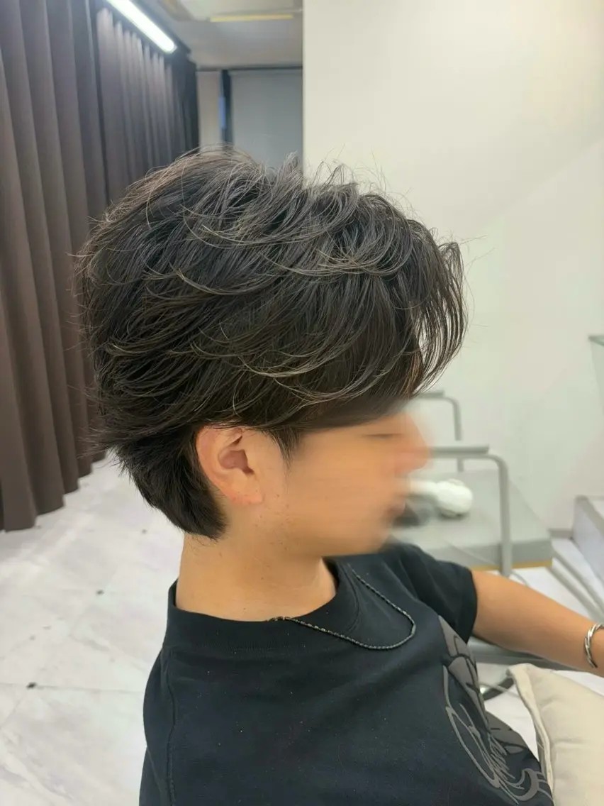 メンズ センターパート 立川/ゆう 縮毛矯正のヘアスタイル