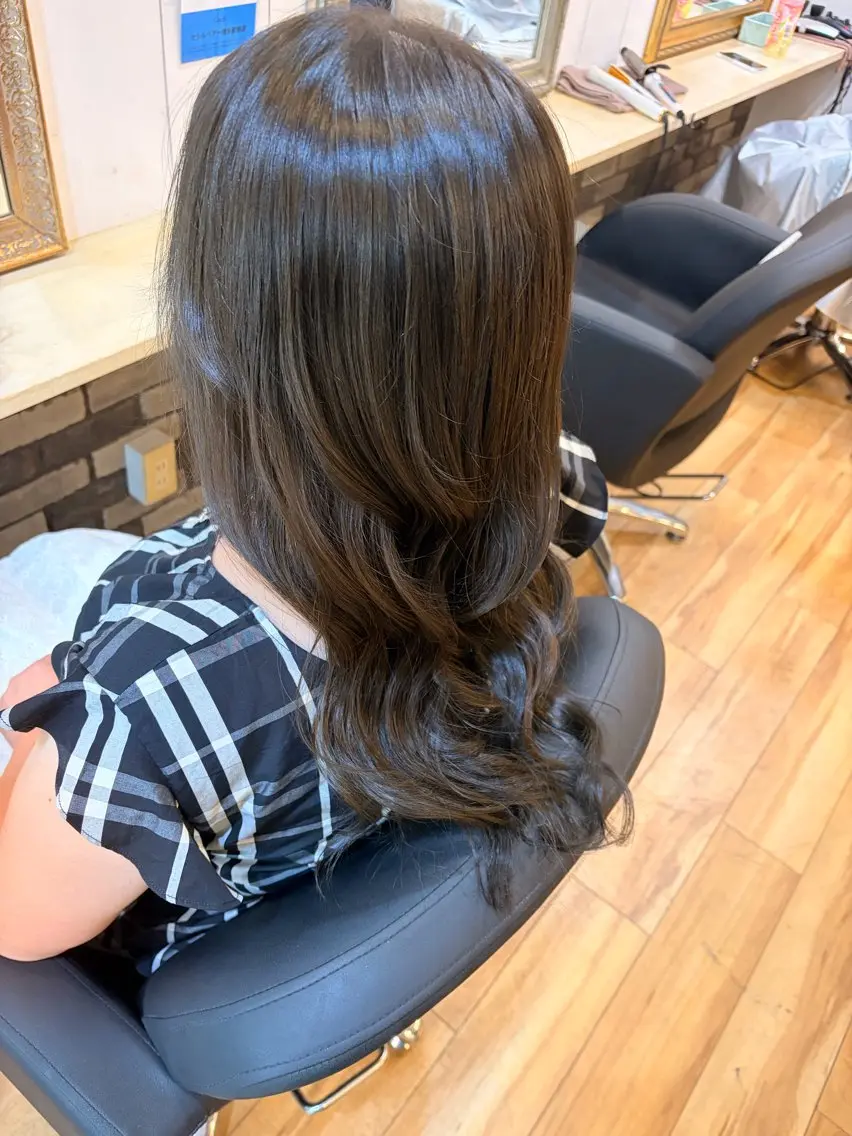 ロング カラー 透明感カラー オレンジ ヘアカラー koki/ 透明感カラーのヘアスタイル