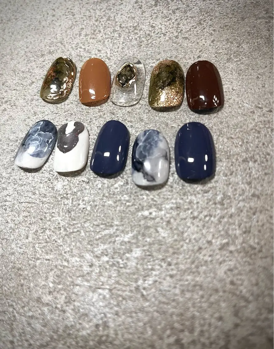 オフあり　当店定額ニュアンスデザインmedium(両手6本までアート)110分コースの写真