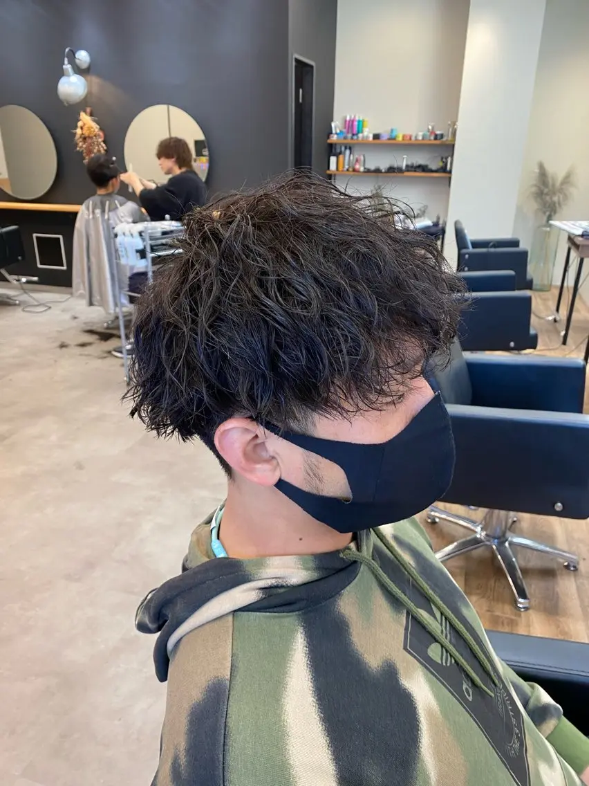 パーマ メンズ カット パーマ BLEACHi高崎店 /湯浅泳作のヘアスタイル