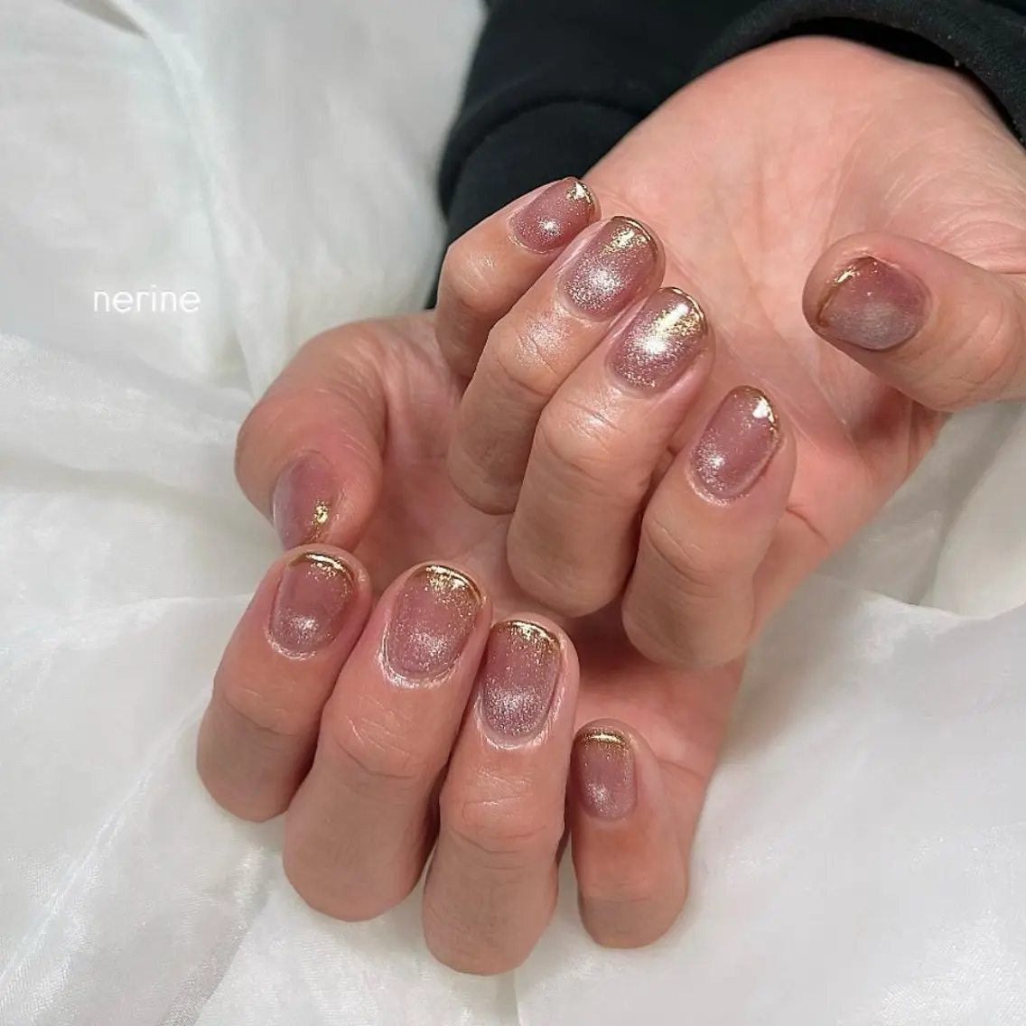 ネイル フレンチネイル ミラーネイル ハンドネイル nail salon nerineのネイルデザイン