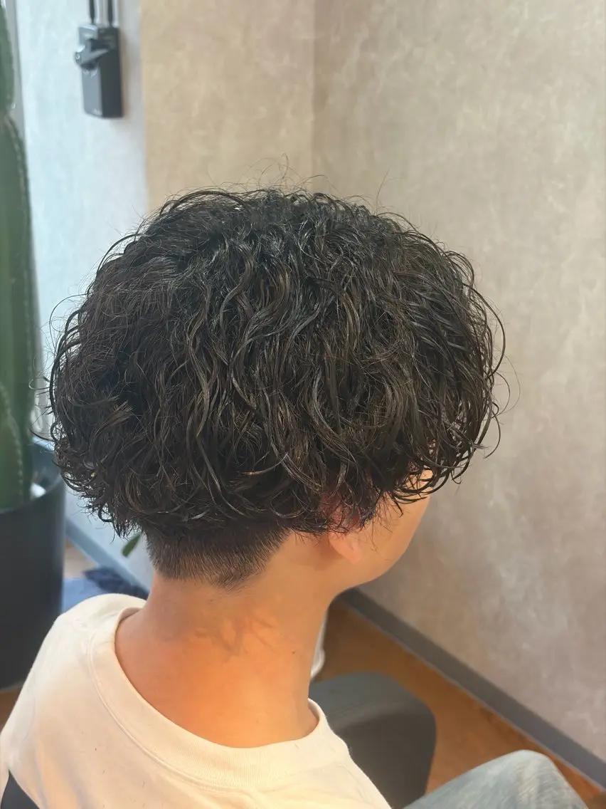 ミディアム パーマ メンズ 波巻きパーマ 高橋 怜玖/仙台/長町のヘアスタイル