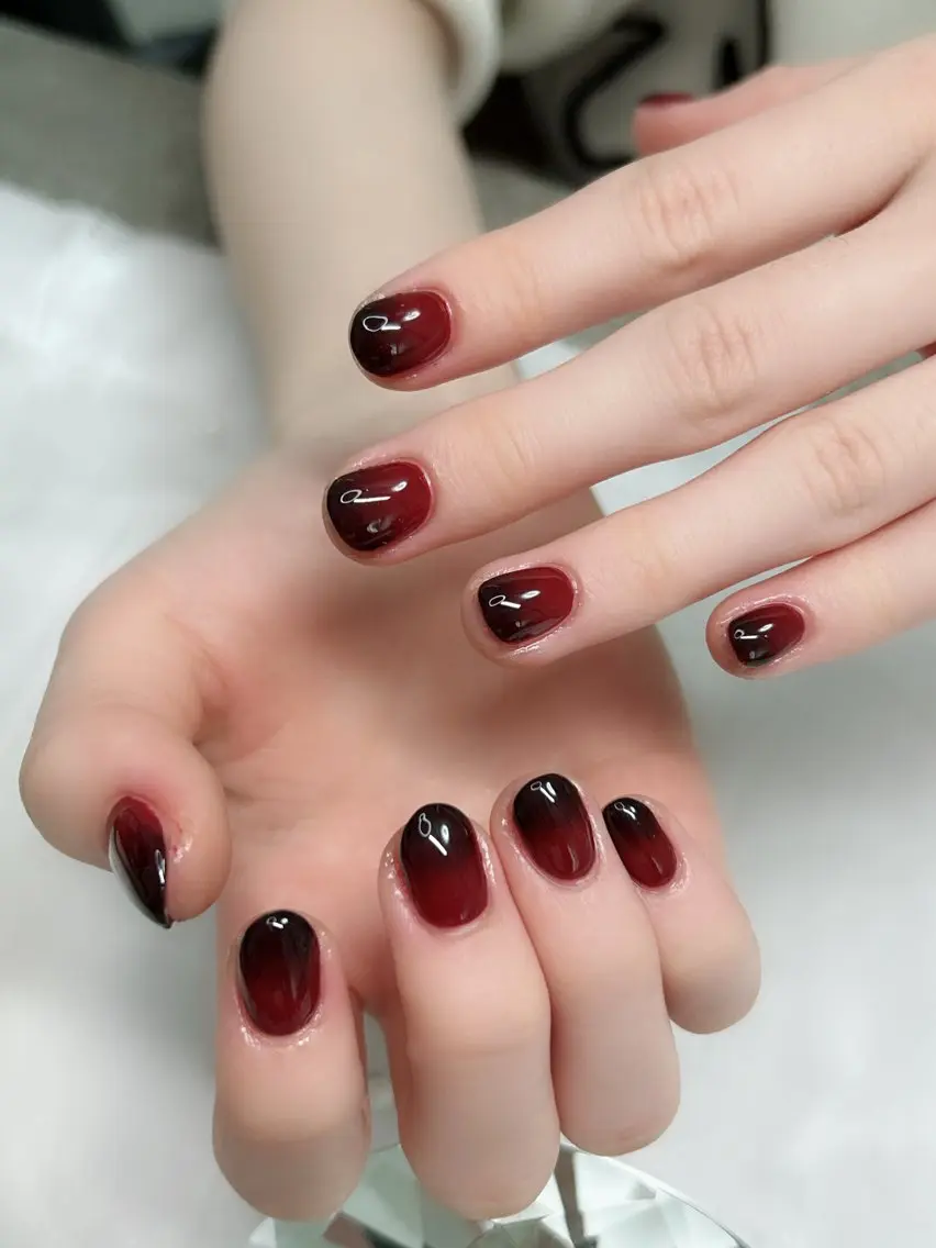 ネイル アートネイル フレンチネイル ジェルネイル グラデーション マグネットネイル ハンドネイル Cute Tips nailのネイルデザイン