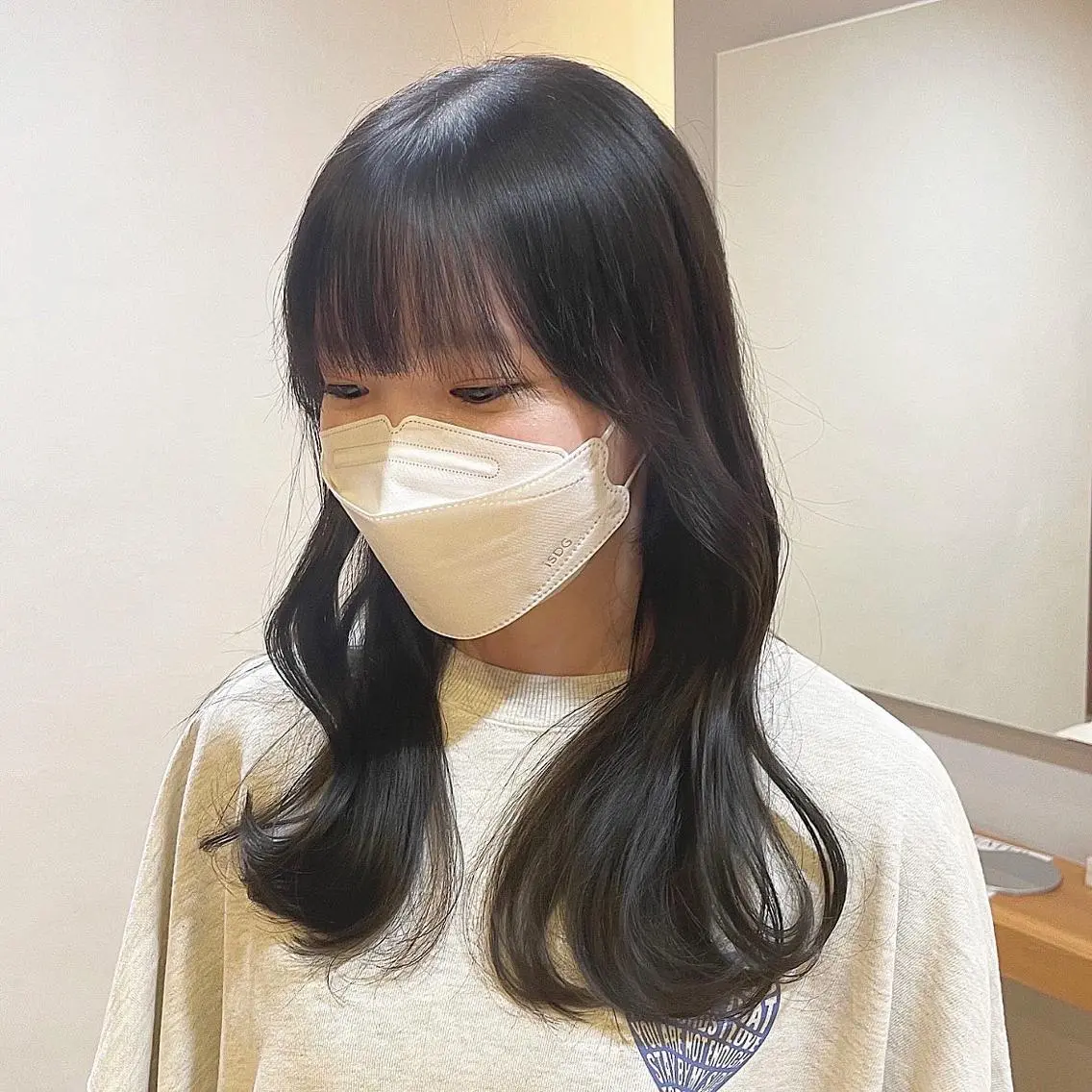 ロング くびれヘア 顔周りカット 韓国風ヘア 新宿/顔周りカット/ レイヤー/がっきーのヘアスタイル