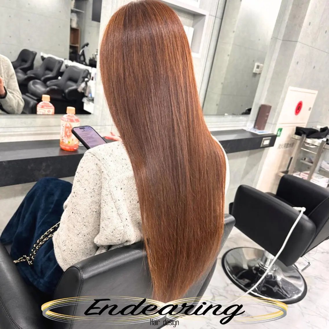 カラー ベージュカラー 透明感カラー オレンジ オレンジベージュ カット ヘアカラー Endearing 銀座/レイヤーカットのヘアスタイル