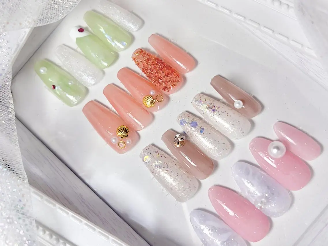 ネイル ジェルネイル パラジェル ワンホンネイル ハンドネイル joie ange 雪菜のネイルデザイン