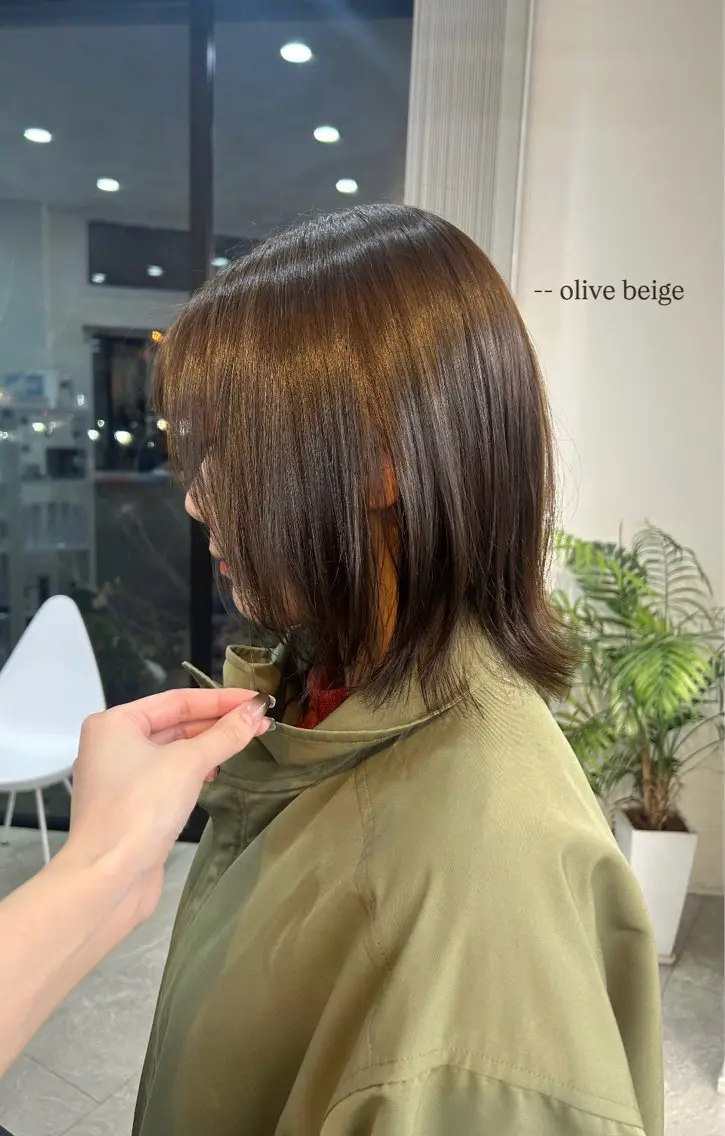 ミディアム カラー カット ヘアカラー トリートメント suehiro yunaのヘアスタイル