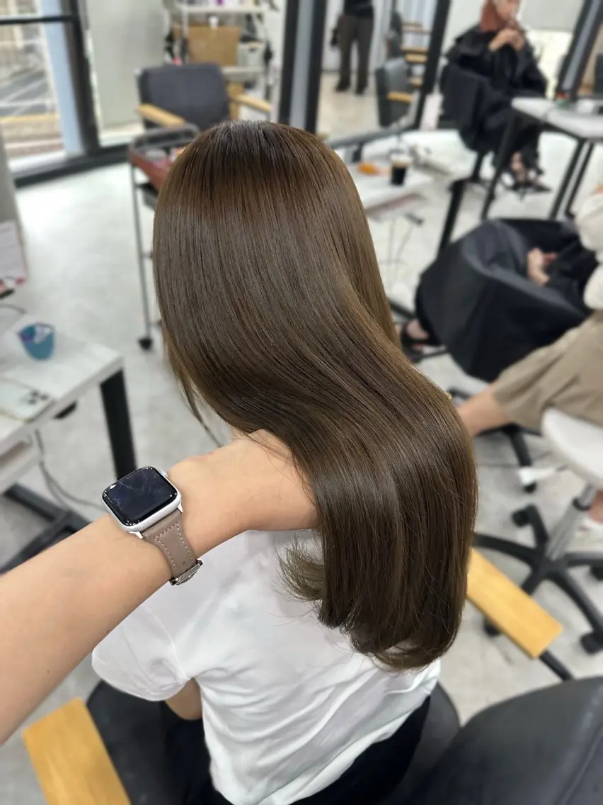 ロング カラー カット ヘアカラー Rinka/梅田/ 透け感カラー🤎のヘアスタイル