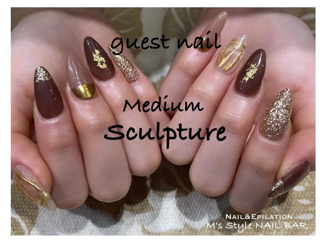 ネイル ミディアムネイル スカルプネイル ハンドネイル M's Style NAIL BARのネイルデザイン