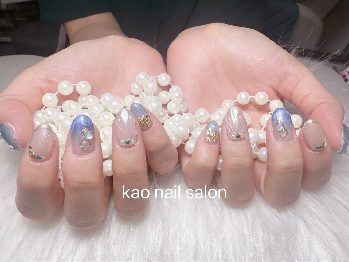 ネイル ハンドネイル kao nail マグネット/長さだしのネイルデザイン
