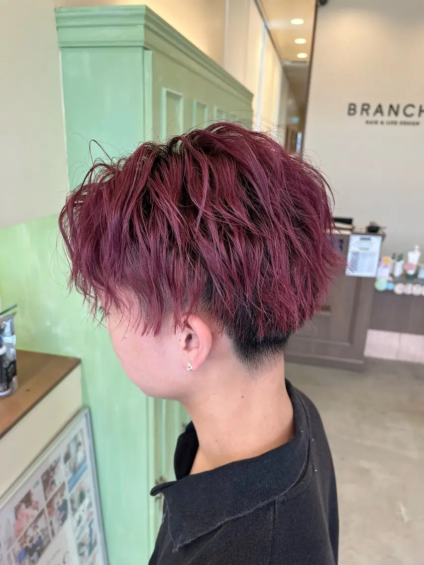 ショート ヘアアレンジ メンズ メンズブリーチ ピンクラベンダー カット ヘアカラー 北川 寛之✨メンズパーマ✨のヘアスタイル