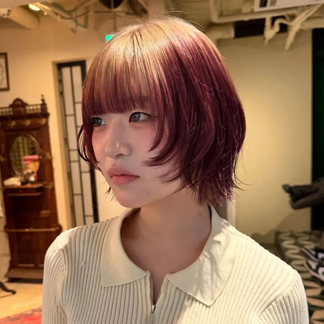 ミディアム カラー カット ヘアカラー 🌿もりやま りりか🌿のヘアスタイル