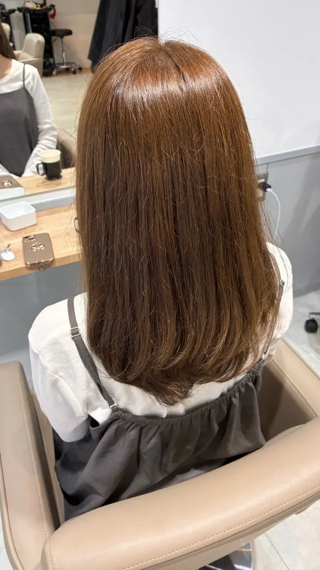 ロング カラー ベージュカラー SOUPLE. みゆうのヘアスタイル