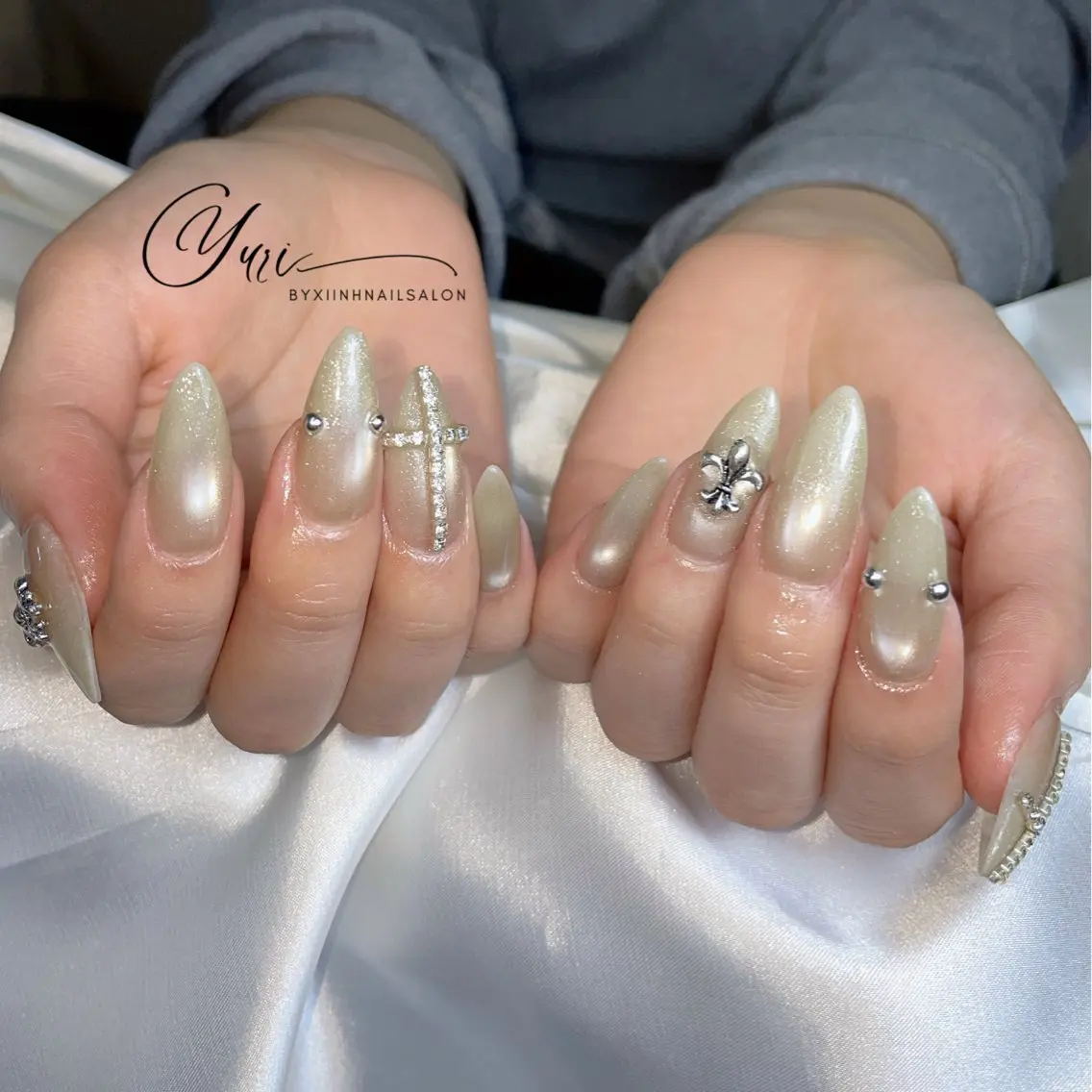 ネイル チークネイル 桜ネイル 長さ出し フットネイル ジェルネイル ハンドネイル YURI NAILのネイルデザイン