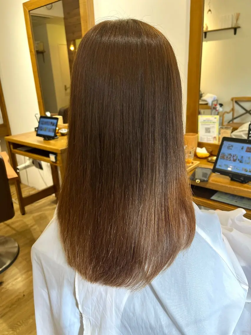 ロング カット 縮毛矯正 トリートメント 土屋 悠人のヘアスタイル