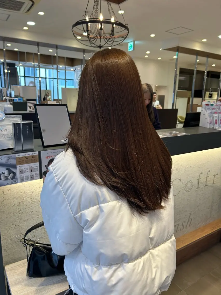 五月限定🌟ブリーチなし透明感Wカラー+トリートメントの写真