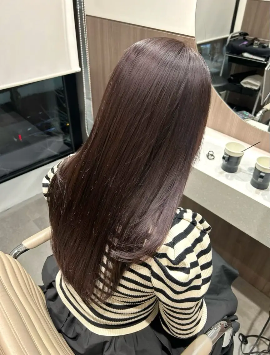 ロング カラー ヘアアレンジ メンズ ‎透明感×艶髪 ‎🫒maki🎀のヘアスタイル