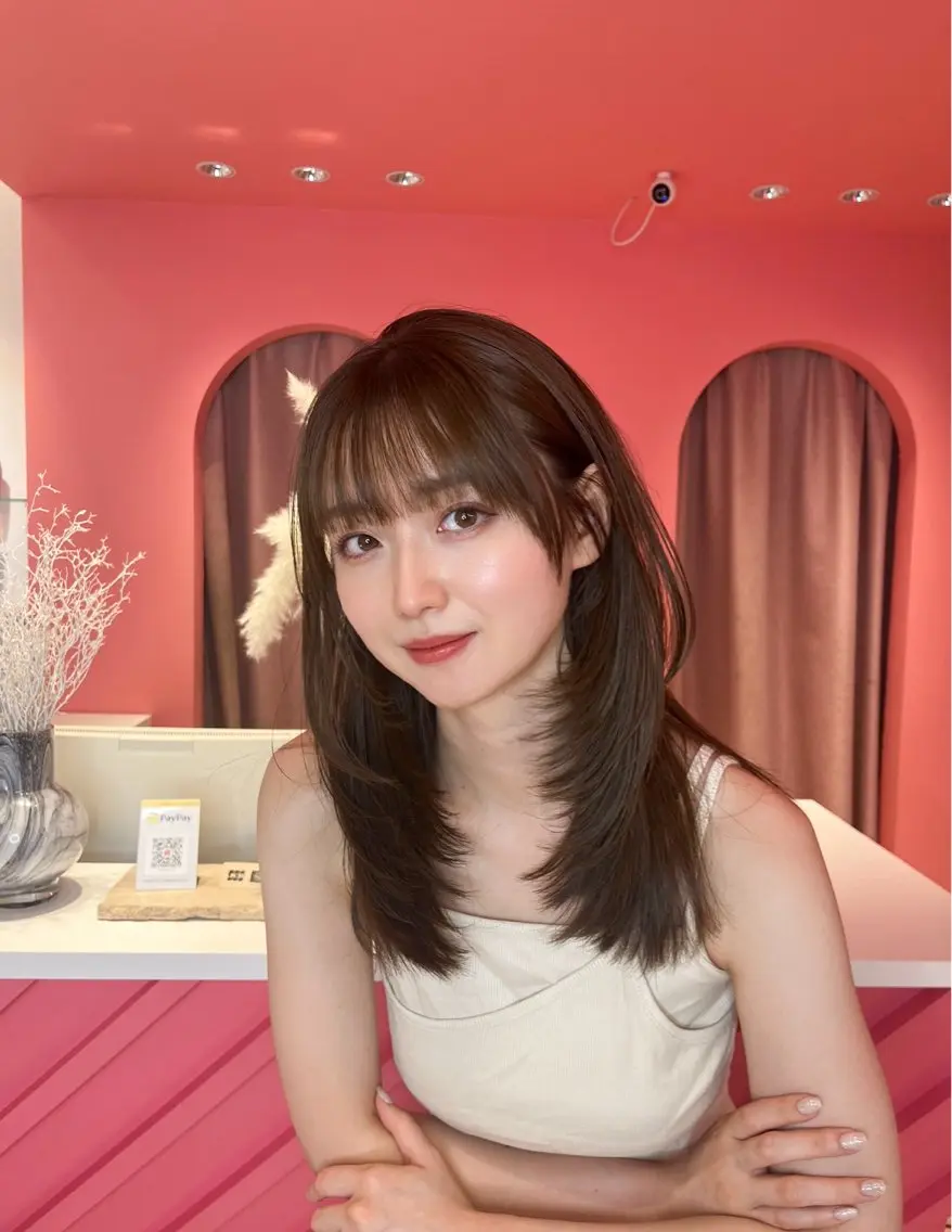 柔から前髪縮毛矯正＋骨格診断カット＋透明感カラー＋トリートメントの写真