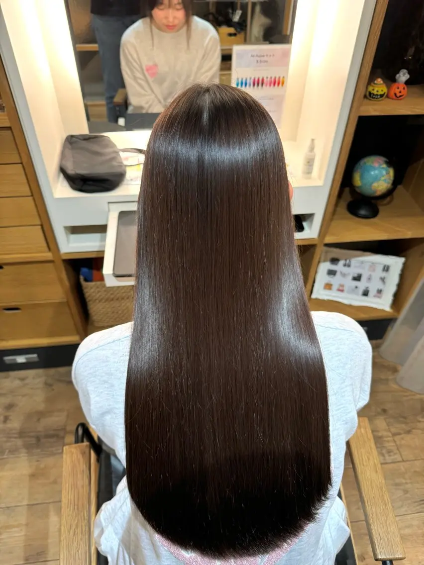 ロング 杉田 礼のヘアスタイル