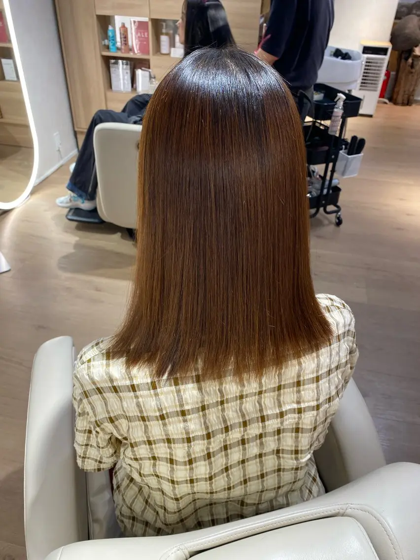 セミロング 髪質改善 髪質改善ストレート ✂️前田龍之介のヘアスタイル