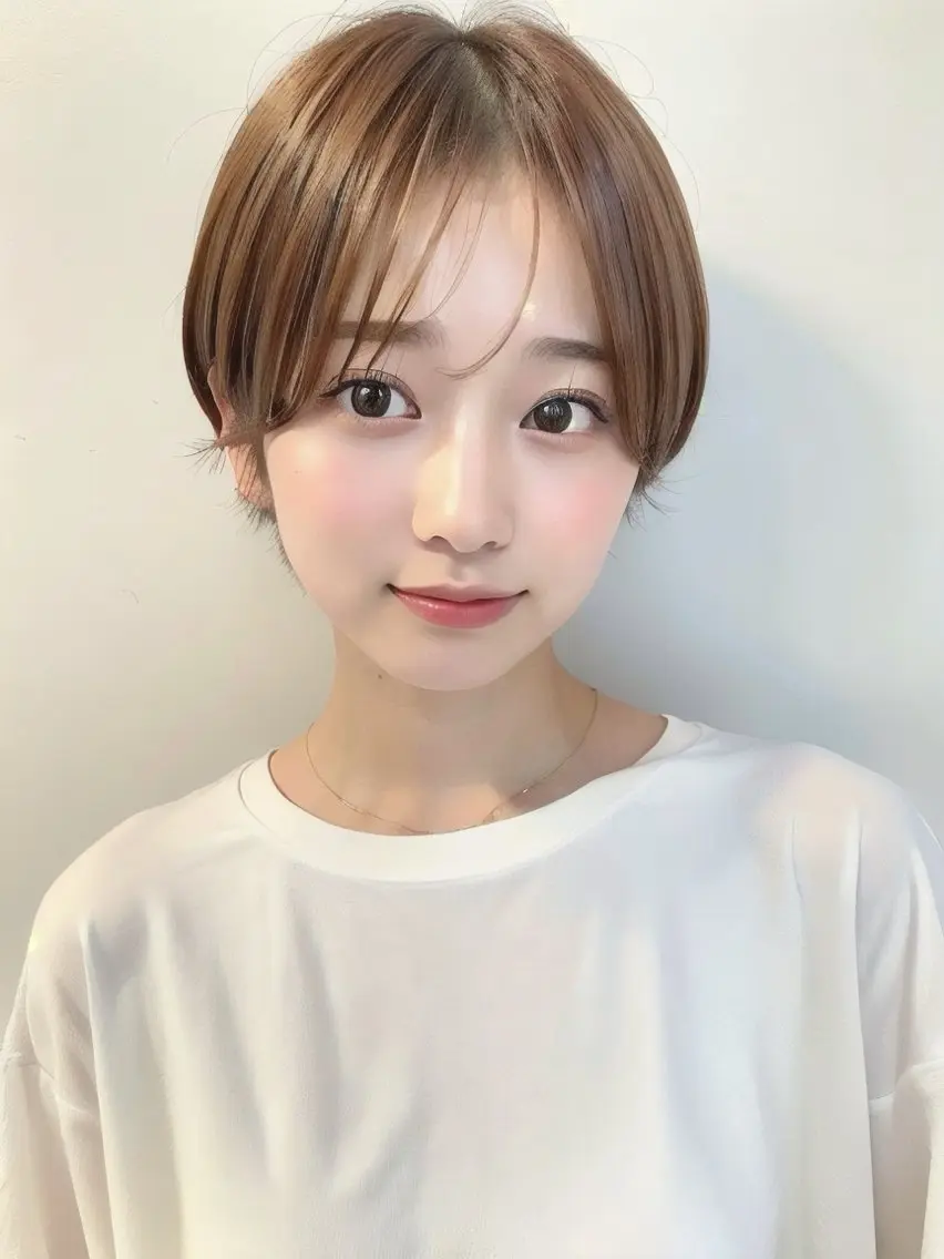 ショート ハイライト 髪質改善 韓国風ヘア レイヤーカット ショートヘア 髪質改善/レイヤー/ ショート/koshiのヘアスタイル