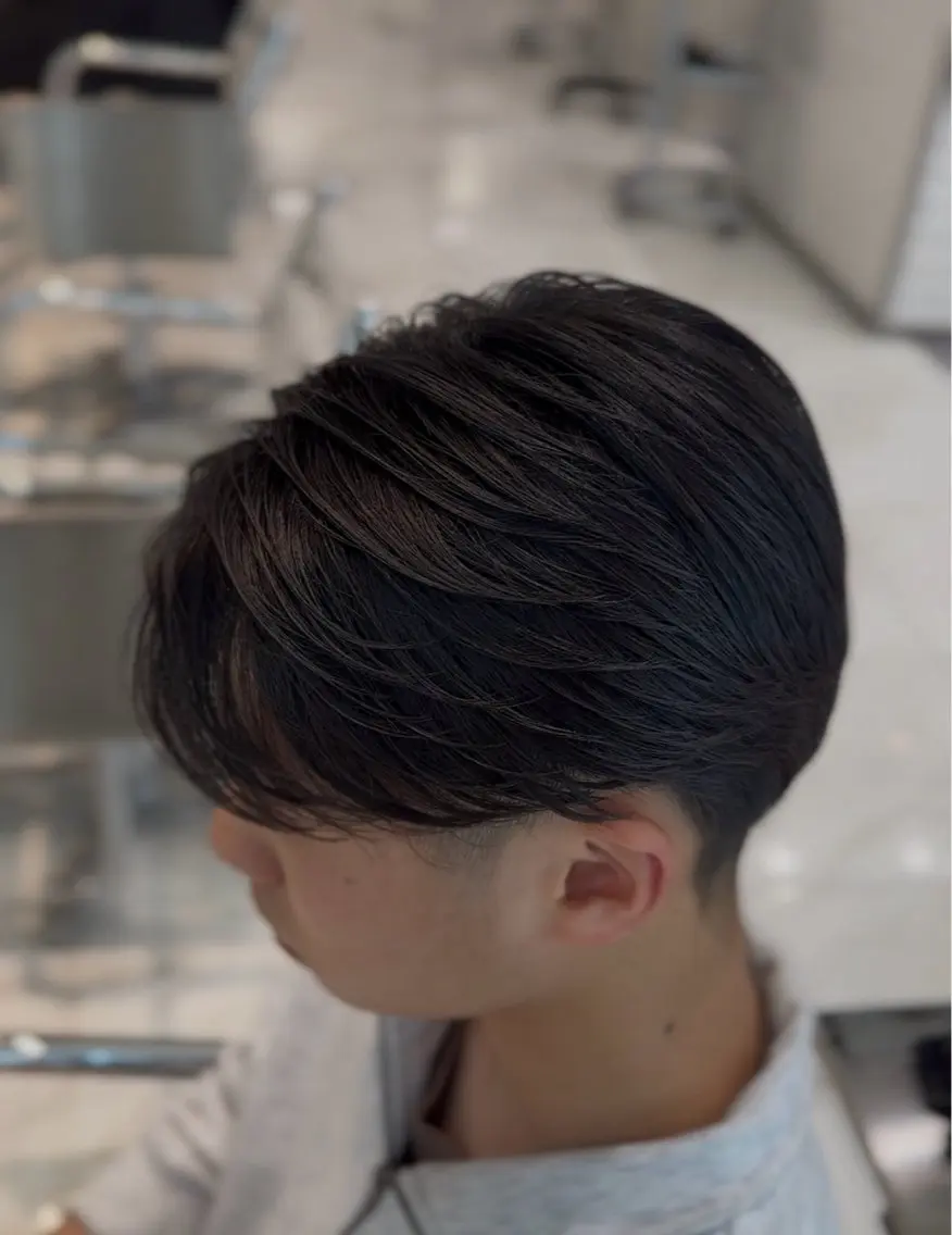 メンズ センターパート メンズデザインパーマ /児島颯斗のヘアスタイル