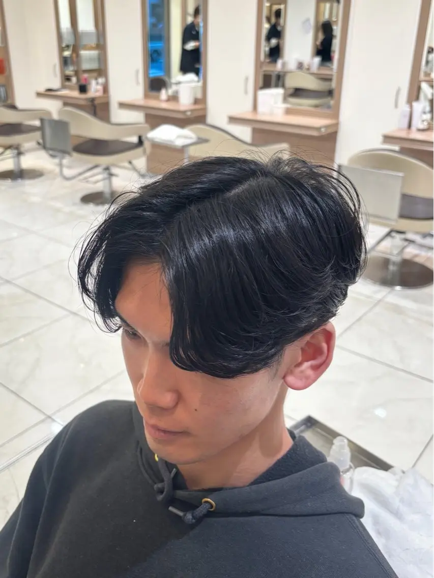 パーマ メンズ カット パーマ 🫧韓国レイヤー🫧 山本 侑平のヘアスタイル
