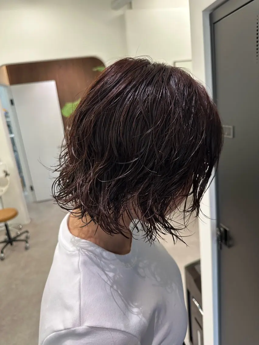 パーマ カット パーマ ボブパーマ/デジパ 松原吹季のヘアスタイル
