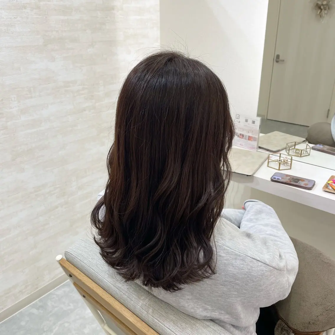 セミロング カラー ブラウンカラー ナチュラルブラウン 髪質改善&ヘアケア /菊池琉那のヘアスタイル