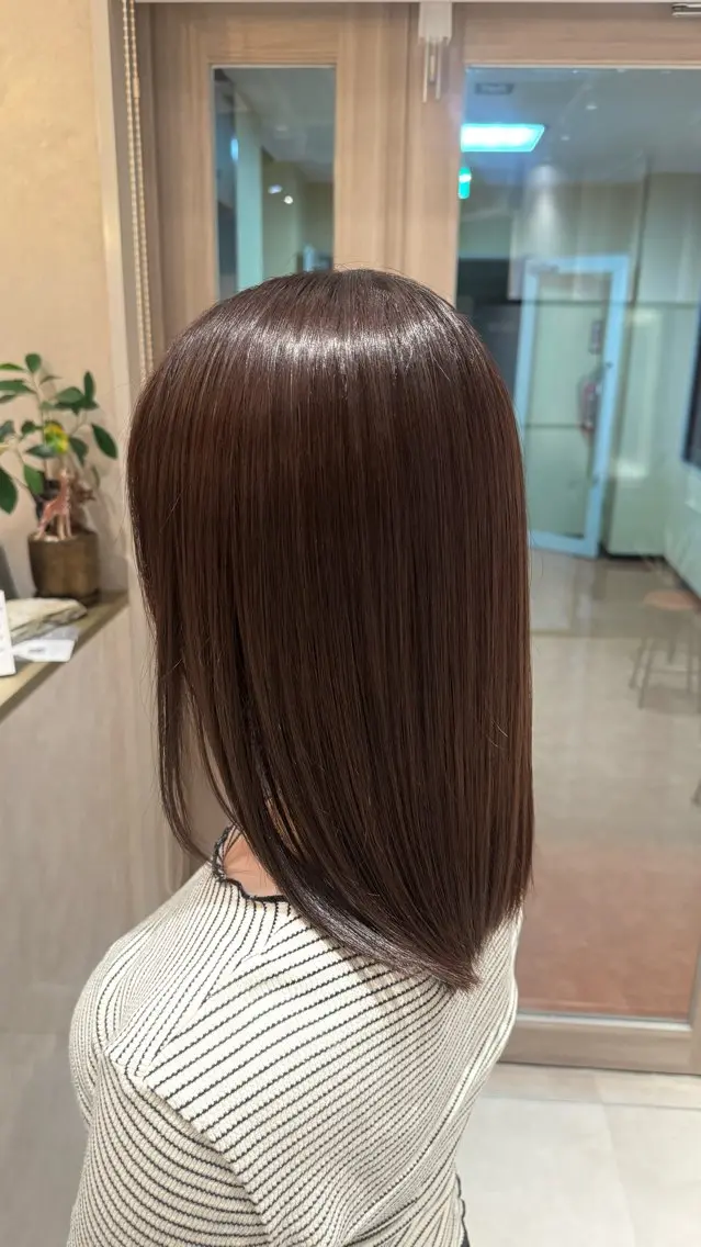 ミディアム カラー 髪質改善ヘアエステ miyuのヘアスタイル
