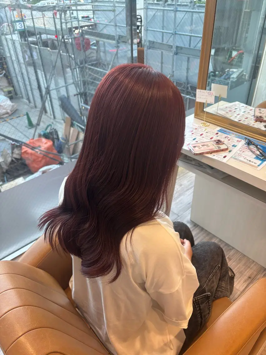 ロング カラー ヘアカラー トリートメント yui🥀/ボブ /ブリーチなしカラーのヘアスタイル