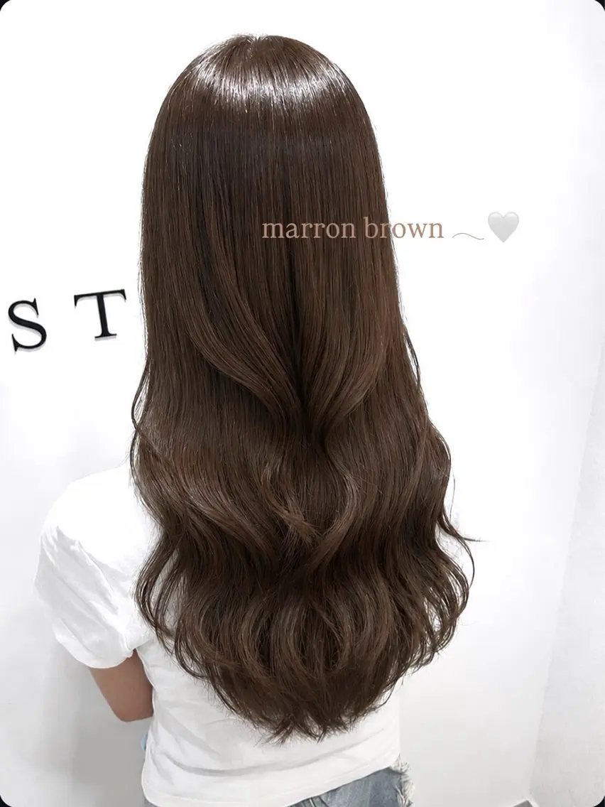 ロング カラー ブラウンカラー 透明感カラー マロンブラウン ヘアカラー トリートメント ヘアセット/ミニボブ /レイヤー 山田寛菜のヘアスタイル