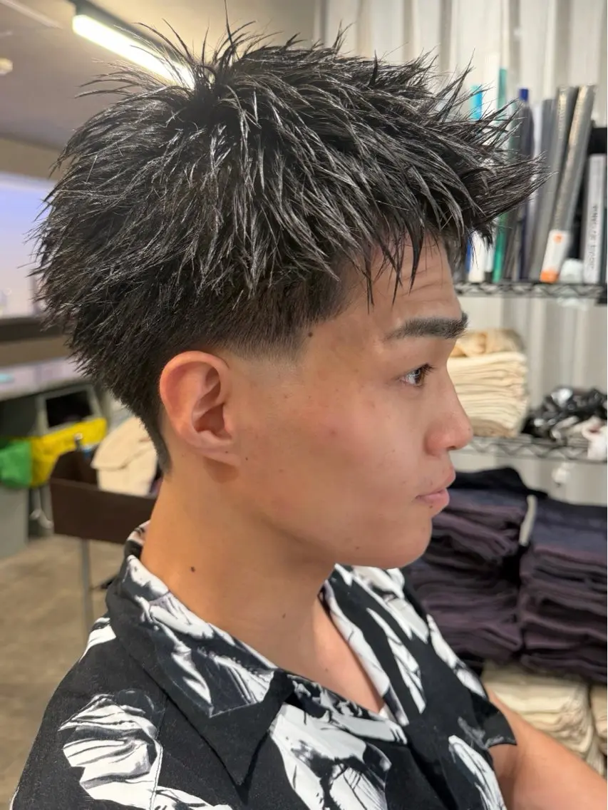 メンズ フェードカット メンズショート スパイキーショート 刈り上げ Li'a【リア】 ANNAのヘアスタイル