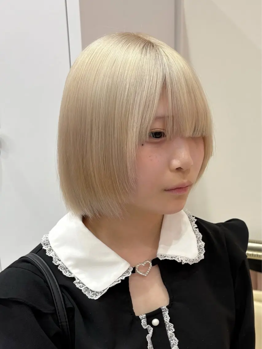 ミディアム カラー ヘアカラー トリートメント 艶カラー⏳ブリーチ Natsukiのヘアスタイル