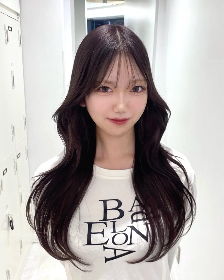 ロング ヘアセット 🇰🇷韓国ヘア🎀 レイヤー🤍MOEのヘアスタイル
