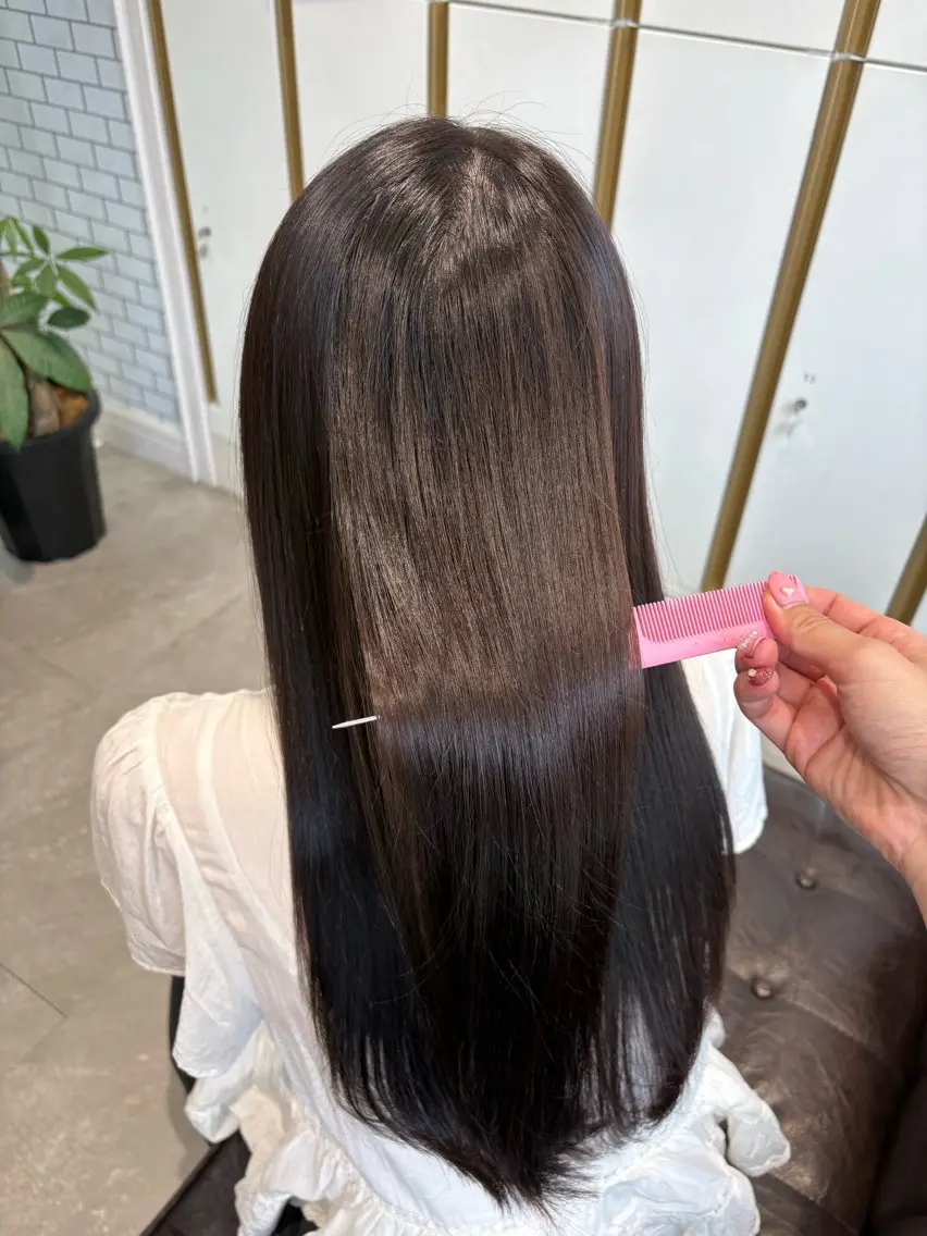 ロング カット ヘアカラー トリートメント 艶髪/透明感カラー 🫧韓国ヘアのヘアスタイル