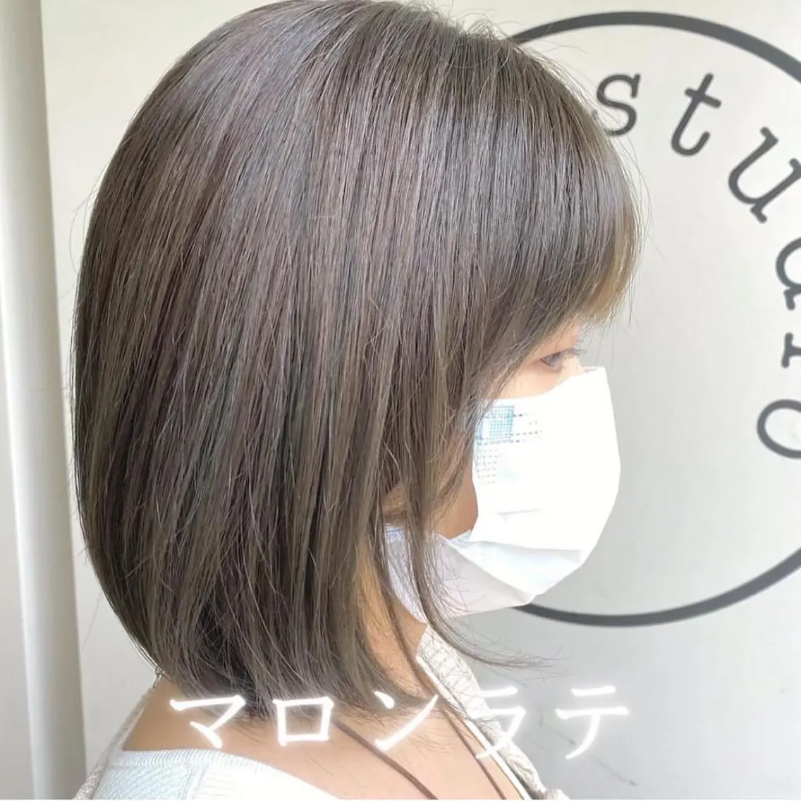ミディアム カラー アッシュ 透明感カラー グラデーションカラー ハイライトカラー インナーカラー 川越 輝梨奈のヘアスタイル