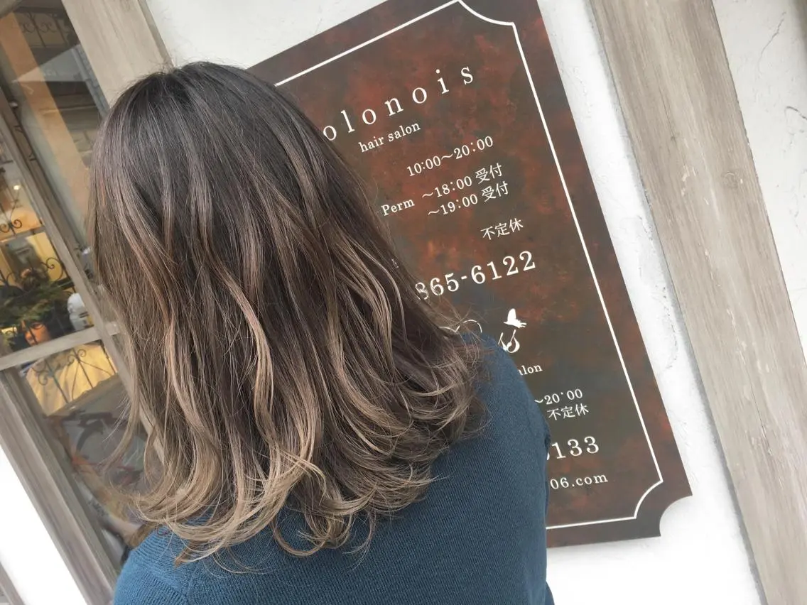 ミディアム カラー 透明感カラー スターダスト 美髪・髪質改善 有田怜平のヘアスタイル