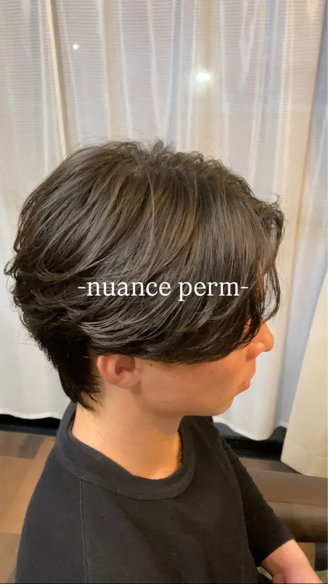 ショート メンズ メンズパーマ カット パーマ 完全個室マンツーマン メンズサロン草野貴樹のヘアスタイル