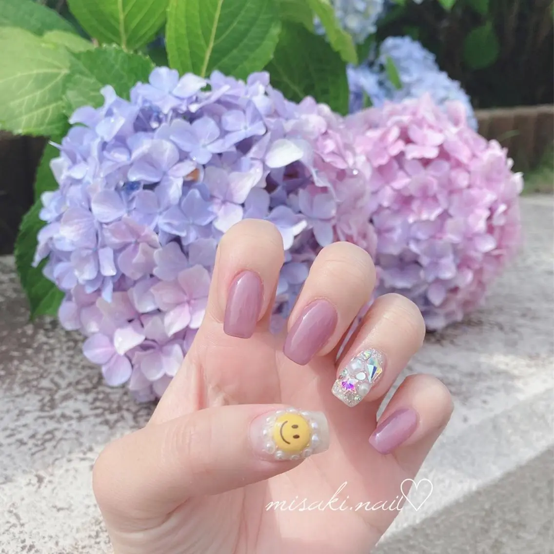 ネイル 韓国ネイル ワンホンネイル ハンドネイル nailsalon miinailsのネイルデザイン