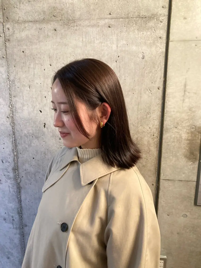 セミロング カラー ヘアカラー 横浜美容室/暖色系 michika🌹のヘアスタイル