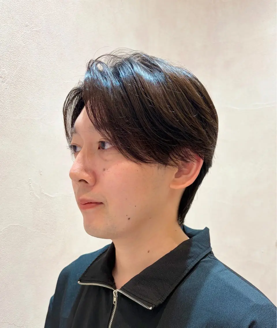 メンズ センターパート メンズウルフカット ウルフカット 堂薗 悠杜のヘアスタイル