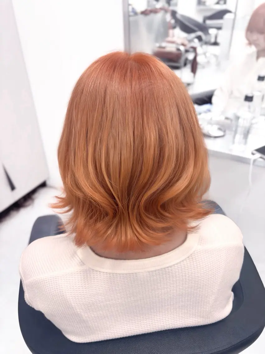 カラー ベージュカラー ブロンド 透明感カラー ハイトーンカラー オレンジ ヘアカラー 艶カラー💞 amiのヘアスタイル