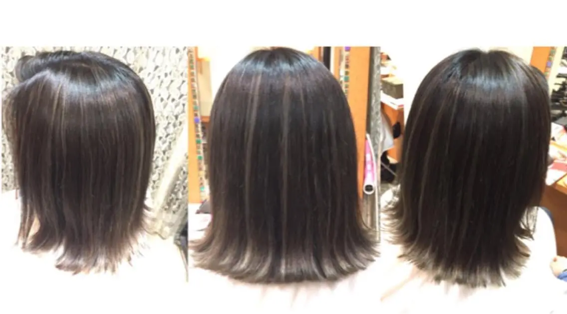 セミロング カラー ハイライトカラー ネイビーカラー ハイライト リピート指名no.1 /ruiのヘアスタイル