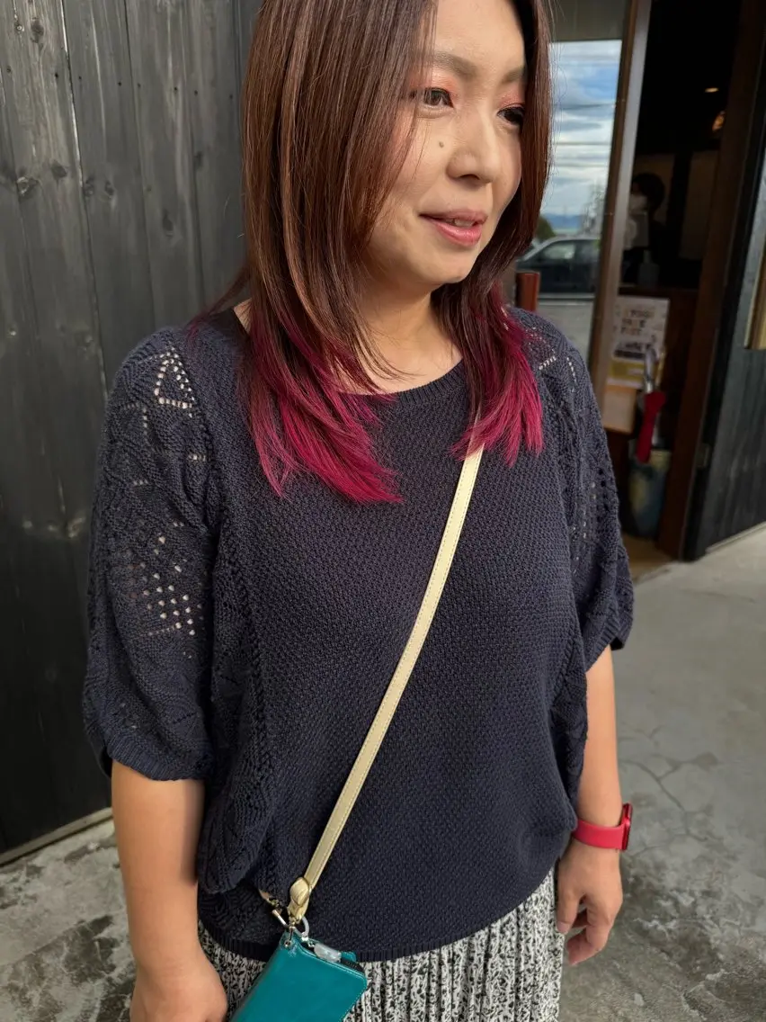 セミロング レイヤーカット アオトソラ いしざかのヘアスタイル