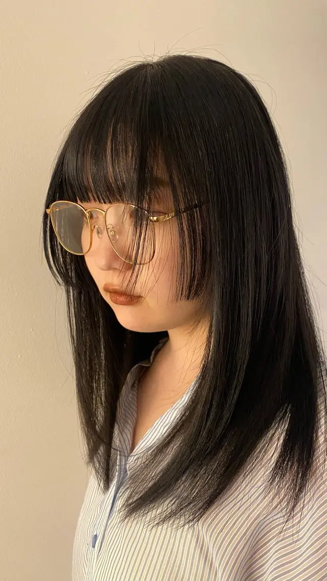 セミロング カラー パーマ ヘアアレンジ ヘアカラー トリートメント ヘッドスパ 🌀パーマ レイヤー ボブ/marinoのヘアスタイル
