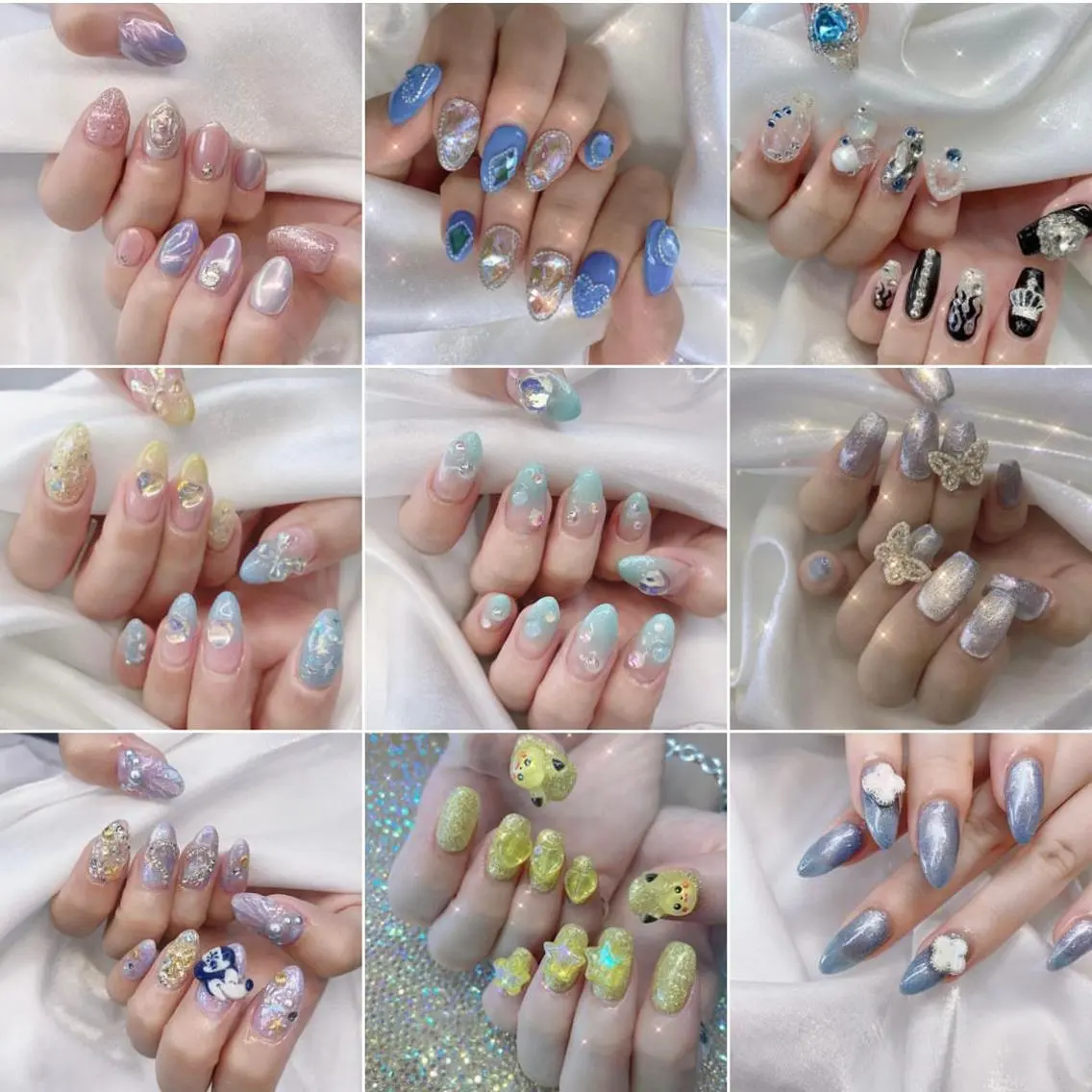ネイル 渋谷／チップ長さ出し 👑アプレgel-xのネイルデザイン