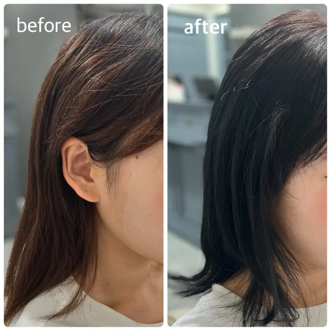 セミロング カラー ヘアカラー 🫧艶カラー osawa🐳🫧のヘアスタイル