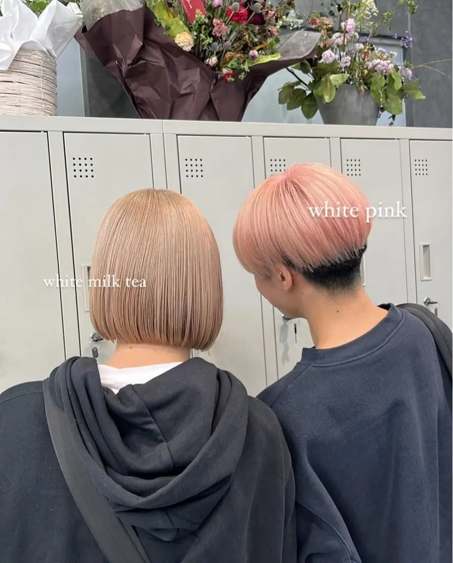 ショート カラー ヘアアレンジ ハイトーン/透明感 髪質改善/rinaのヘアスタイル
