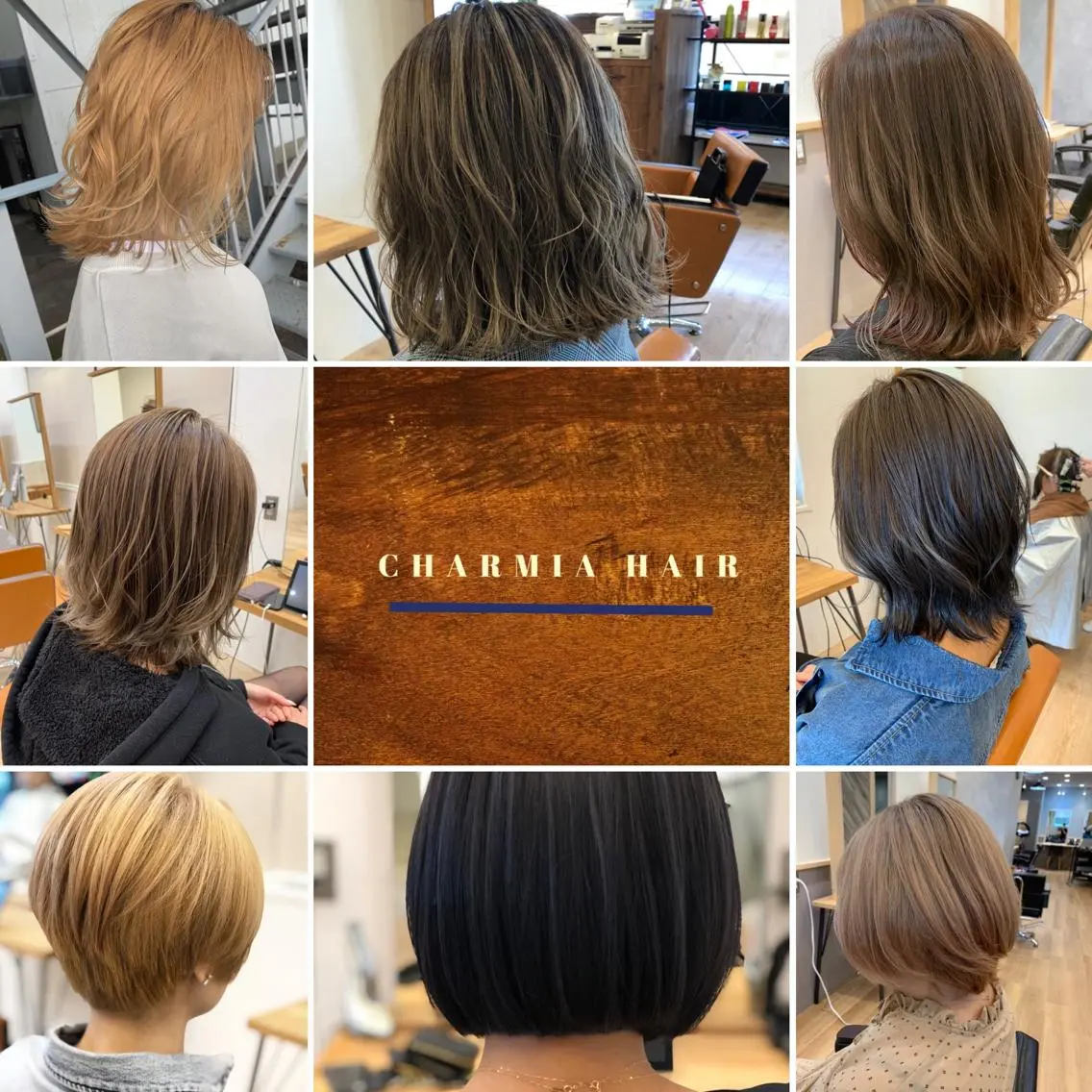 セミロング カラー カット ヘアカラー シャルミア ヘアのヘアスタイル